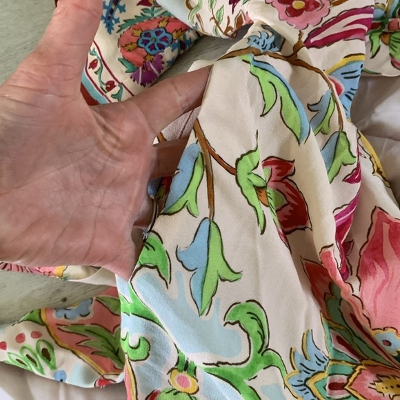 ZARA FLORAL LONG DUSTER XS BLOGGER FAV nwt bohemian festive cottage core floral‎ - Picture 11 of 11